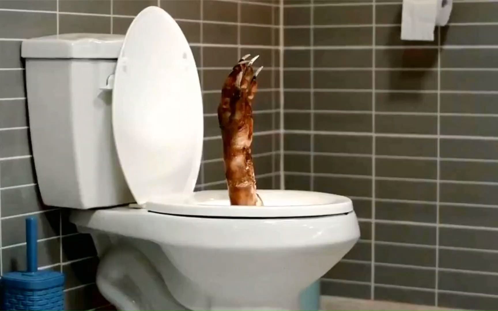 马桶中居然有一只手伸了出来,我的天呐,妻子还以为是恶作剧