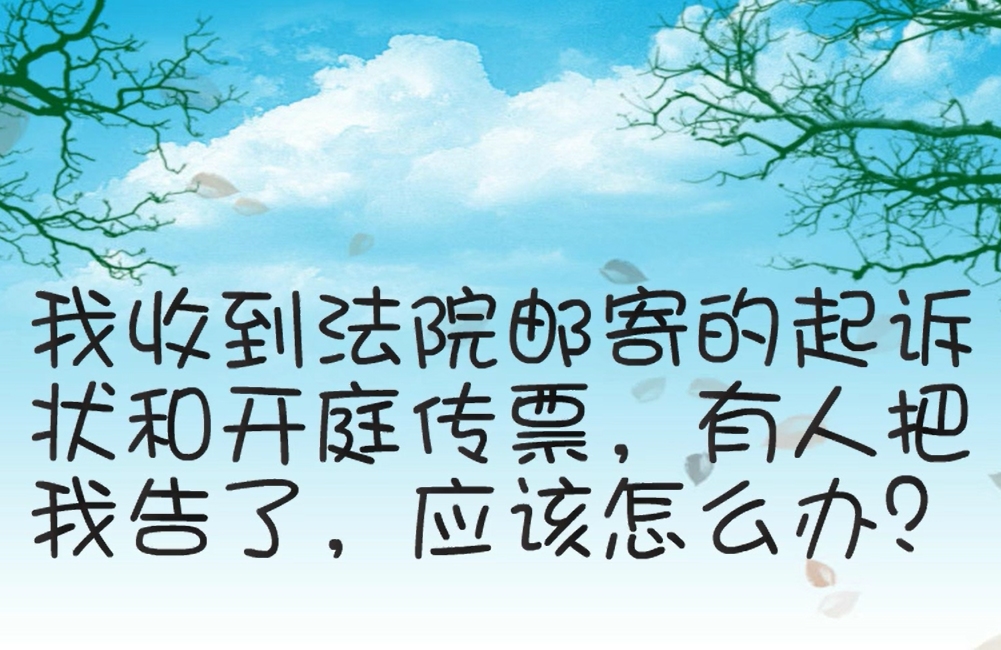 我收到法院邮寄的起诉状和开庭传票,有人把我告了,应该怎么办?哔哩哔哩bilibili