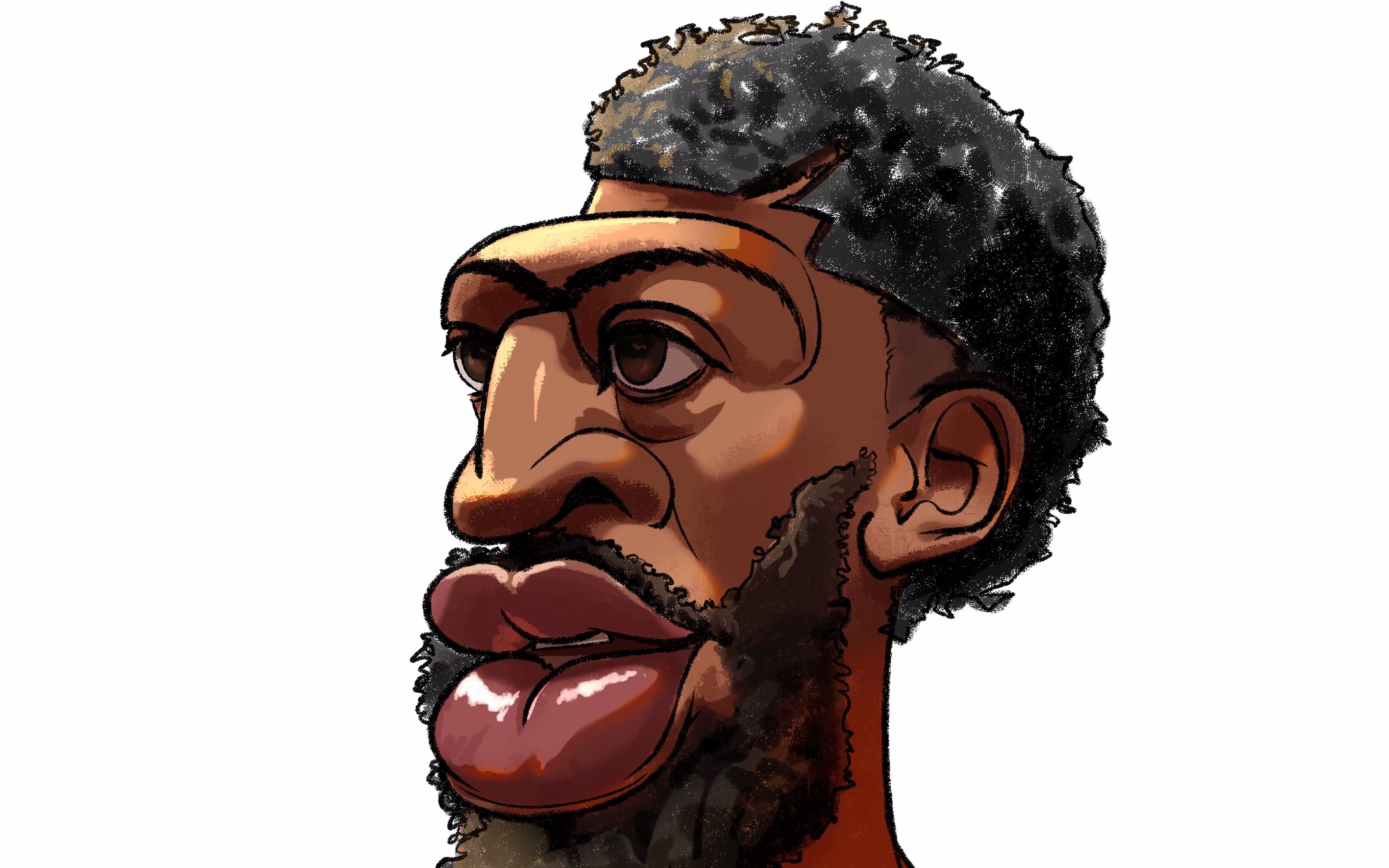 【板绘】画张浓眉,小心别被吓到哦