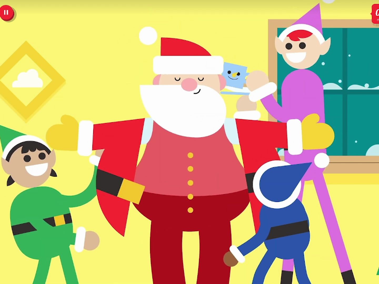 google圣诞老人追踪器视频动画