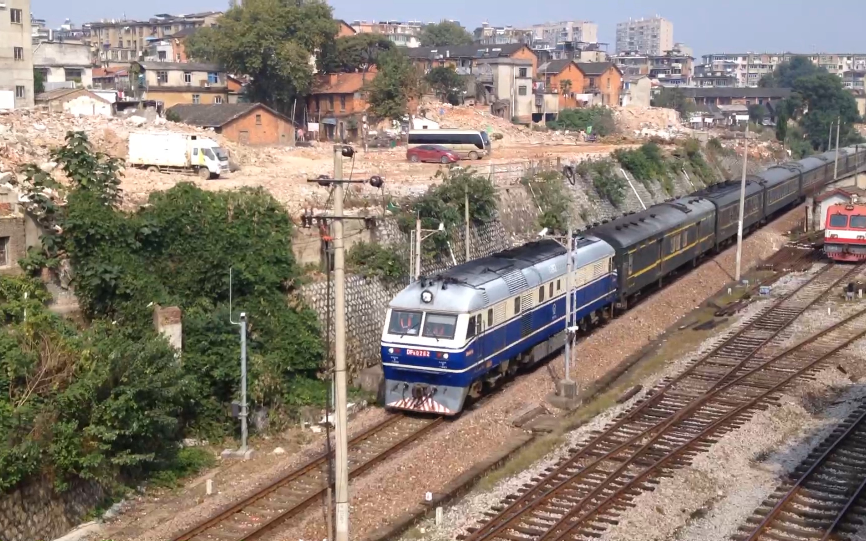 2017 10 22:皖赣线:南局鹰段df110262牵引k45进景德镇站