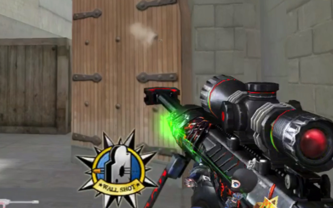 【树壳cf手游】中门对狙吗?我开透视!外挂视角