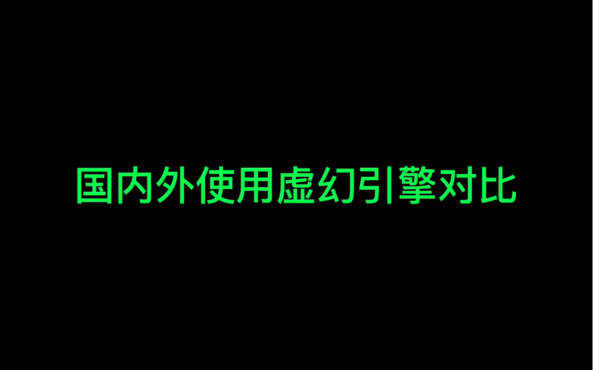 国内外使用虚幻引擎对比