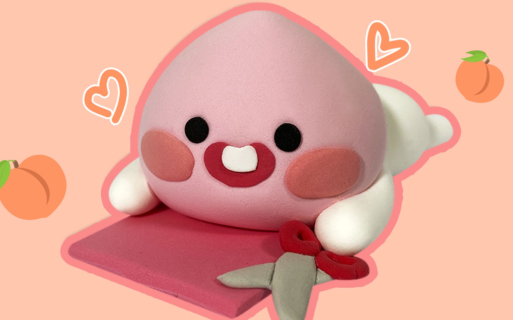 100%还原《kakao friends》屁桃!粘土制作,粉嘟嘟哒 超可爱!