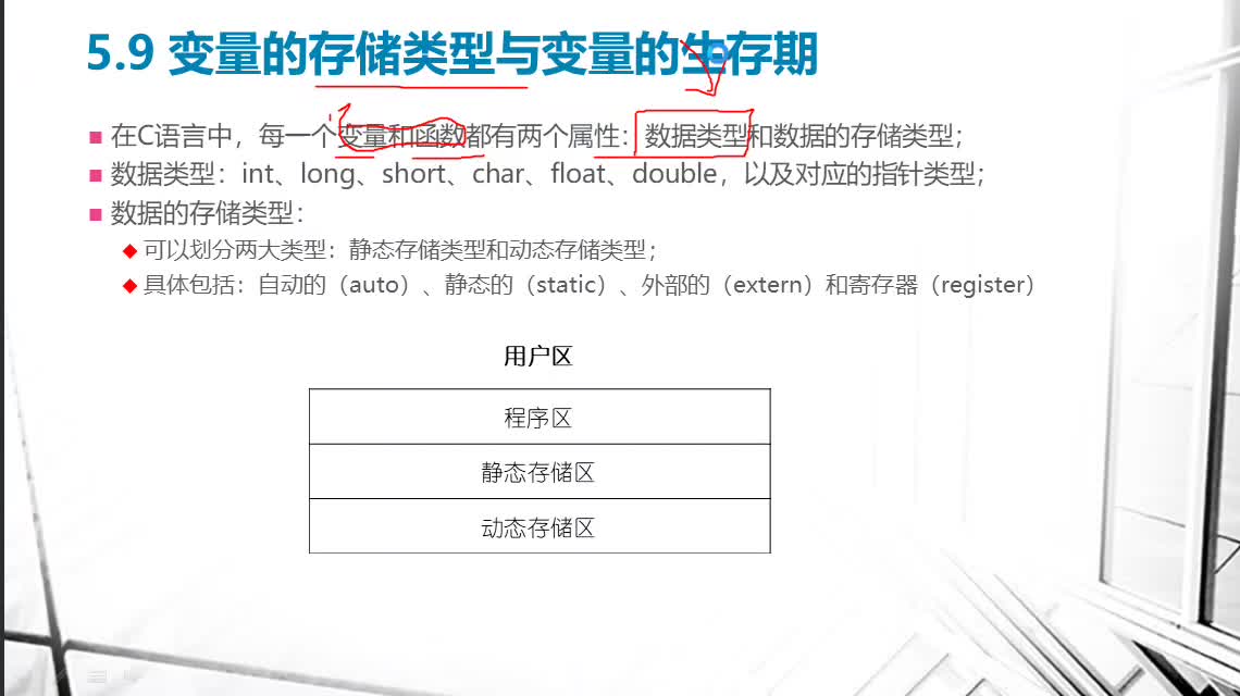 《C语言程序设计》第67讲.变量的存储类型与作用域(3)存储类型:静态、寄存器等哔哩哔哩bilibili