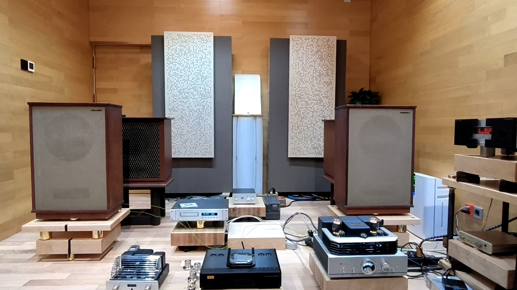 天朗金头十二寸 美诗功放 blacknote cd机 fm前级