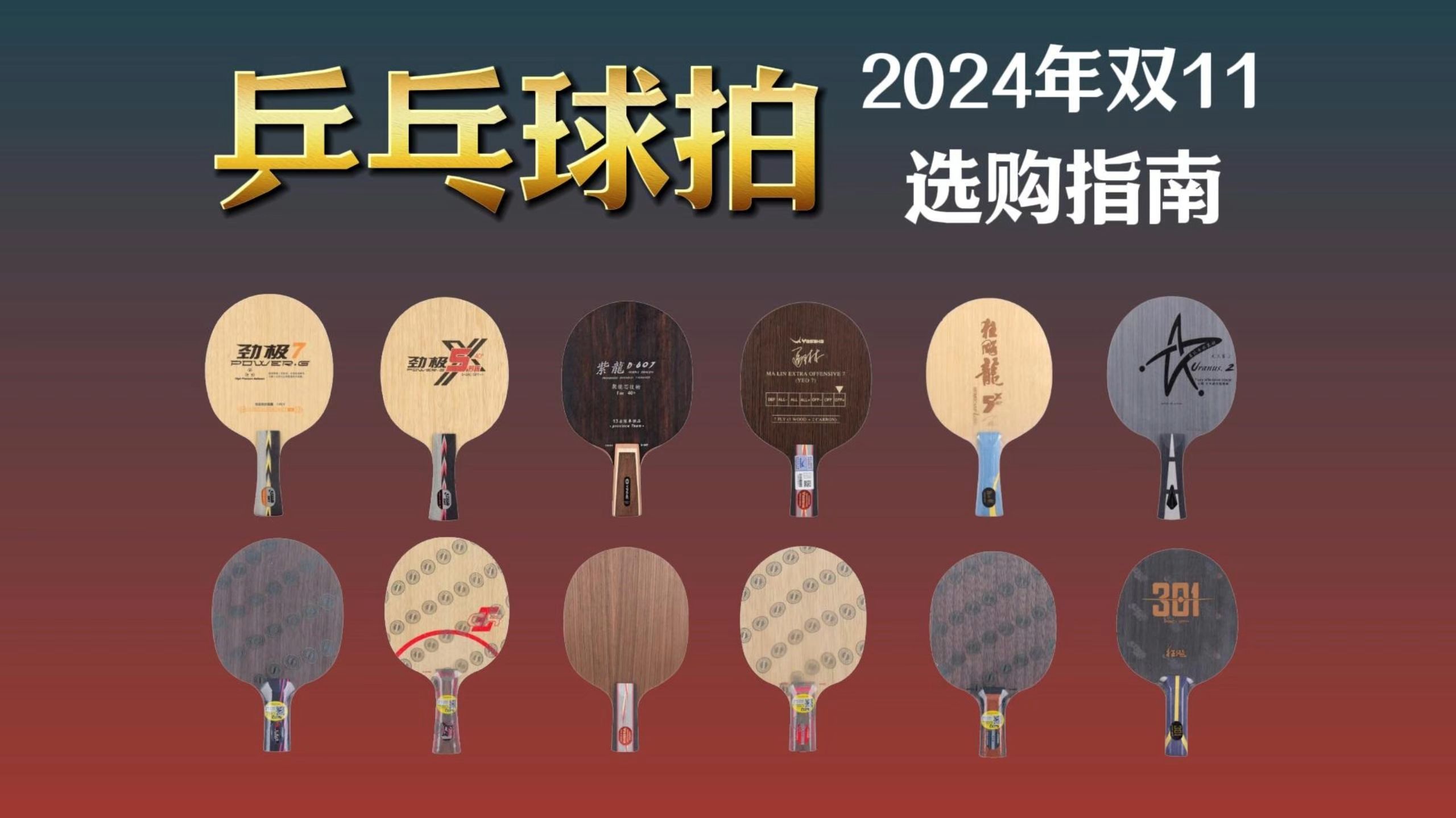 【闭眼可入】2024年双11乒乓球拍干货推荐,底板、套胶搭配推荐、新手乒乓球拍怎么选?组合拍|成品拍详细选购指南!哔哩哔哩bilibili