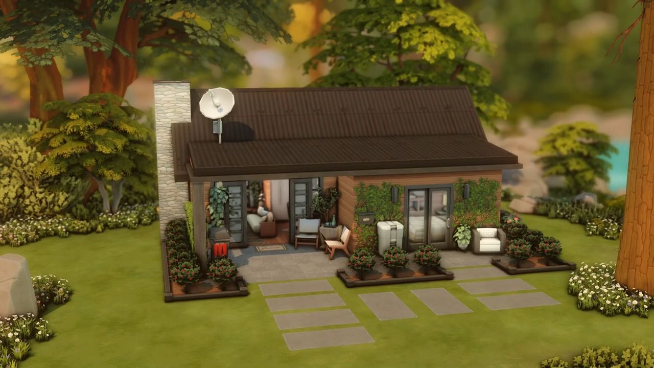 现代小家 modern tiny home 75 sims 4 speed build