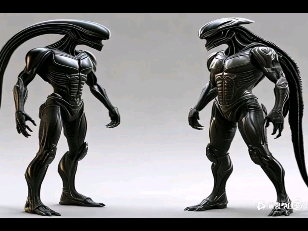 【ai】试水:生异形啊,这哥俩(当异形和毒液融合)