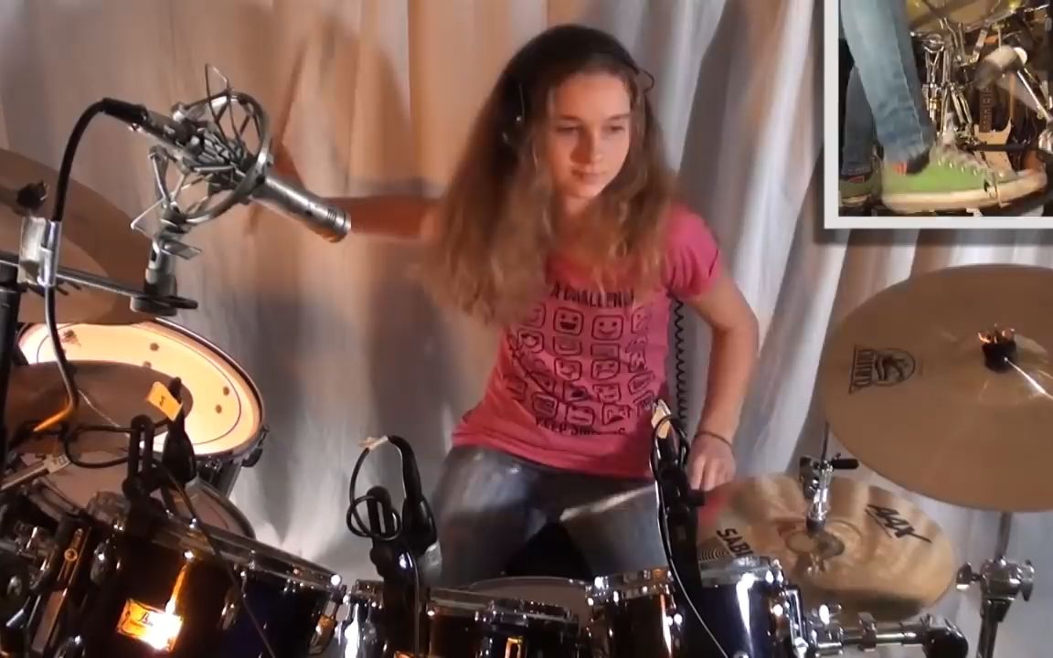 [图]Jump Van Halen drum cover by Sina