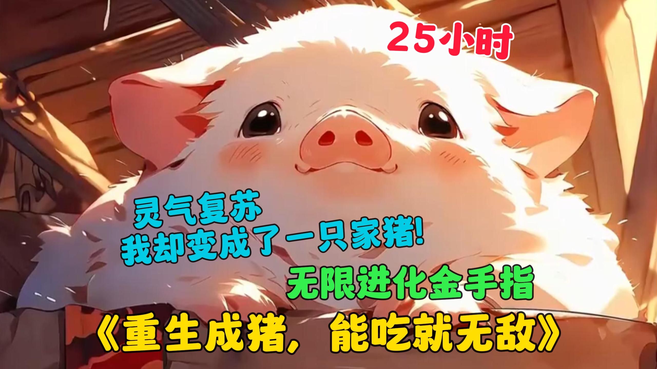 [图]【25小时】更新中《重生成猪，能吃就无敌》全民修炼我却变成了一只家猪！好在只要不停吃就会无限进化！第一次进化黑甲猪，第二次进化圣金猪....华夏境内，怪兽禁行！