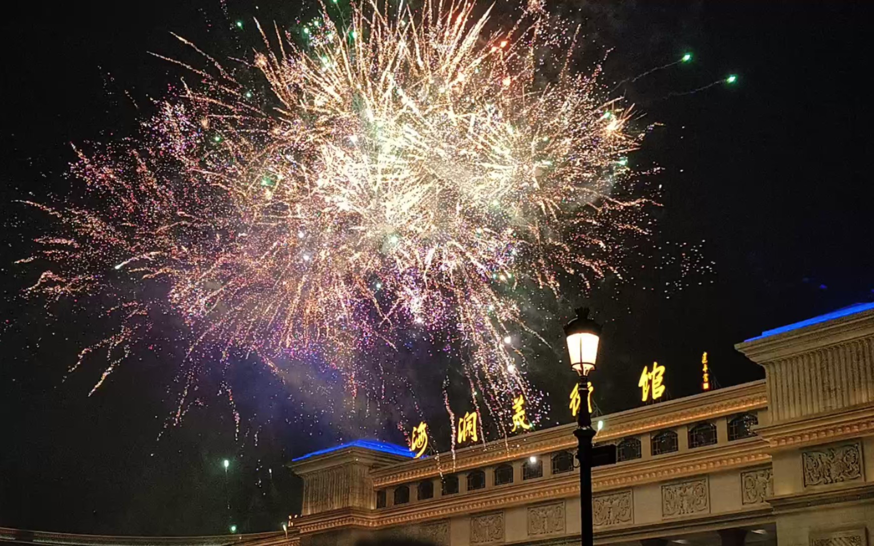 新的一年和爱的人一起看了几场很长很长的烟花秀