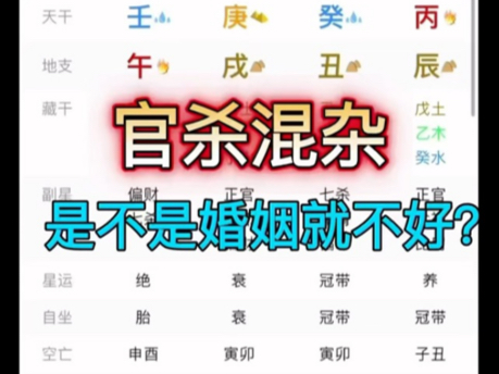 八字中的官杀混杂,代表什么含义,好坏如何区分?哔哩哔哩bilibili