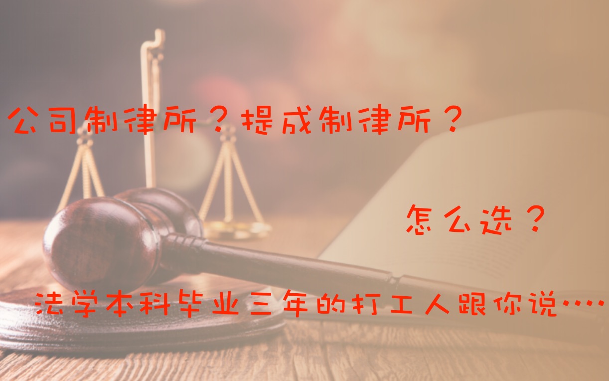 公司制律所和提成制律所有什么区别?哔哩哔哩bilibili