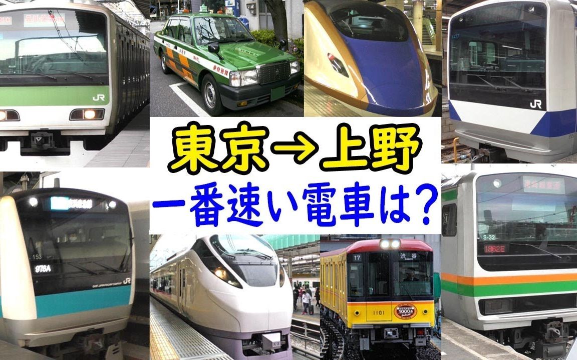 东京→上野最快的电车是什么?
