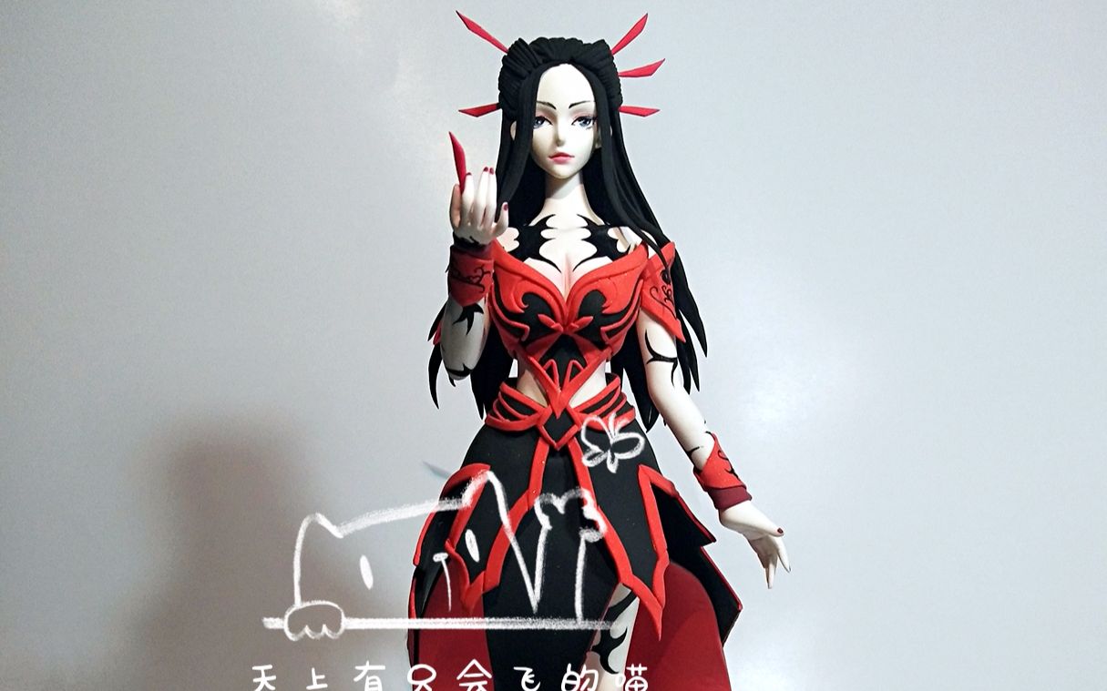 【超轻粘土】粘土撸一个焰灵姬小姐姐_哔哩哔哩 (゜-゜)つロ 干杯