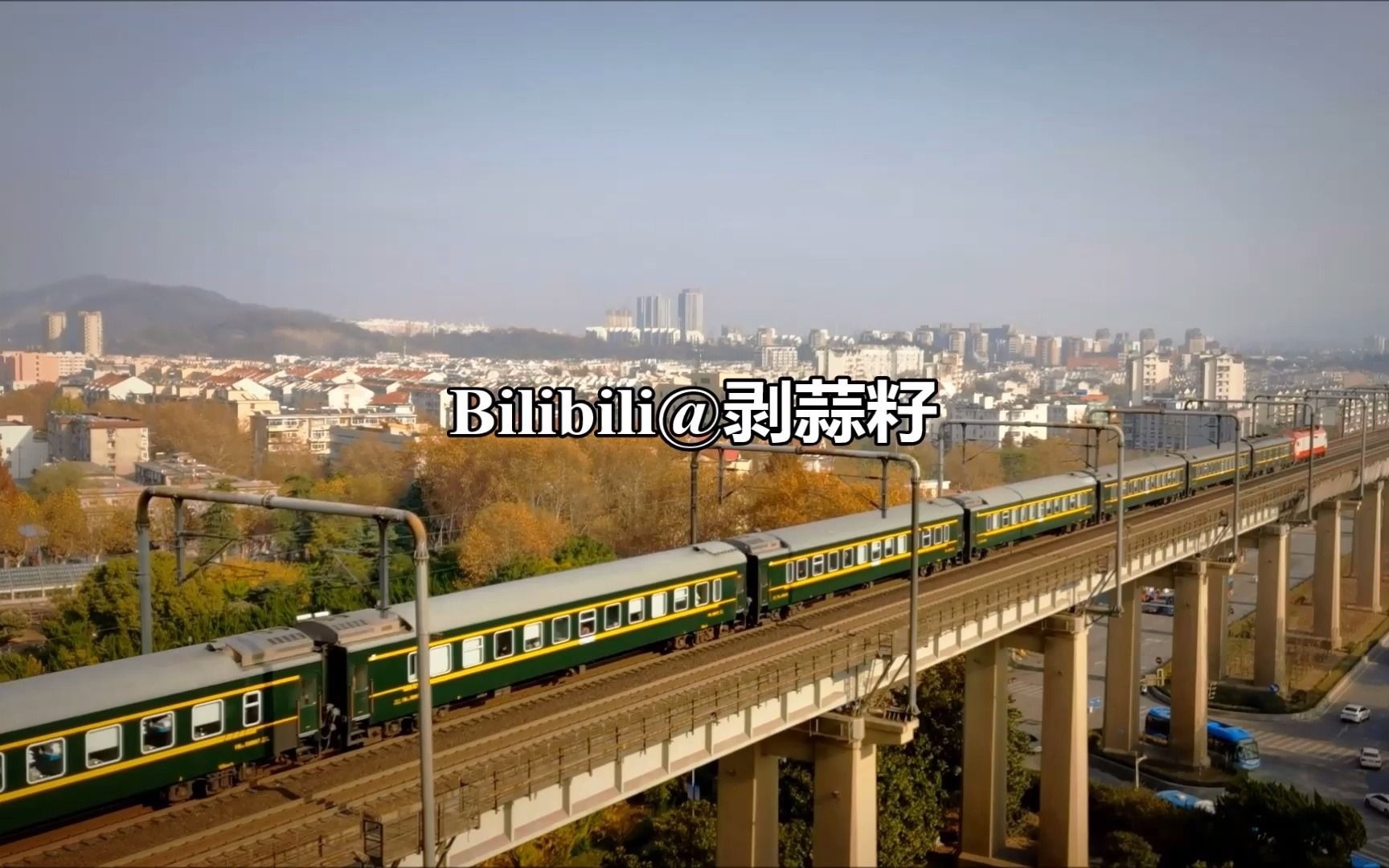 ss9g电力机车牵引阜新南上海1227次列车下行通过京沪铁路南京长江大桥