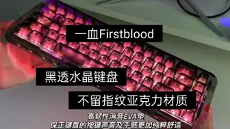 下载视频: 一血firstblood亚克力黑透键盘‖水晶键盘‖不留指纹材质