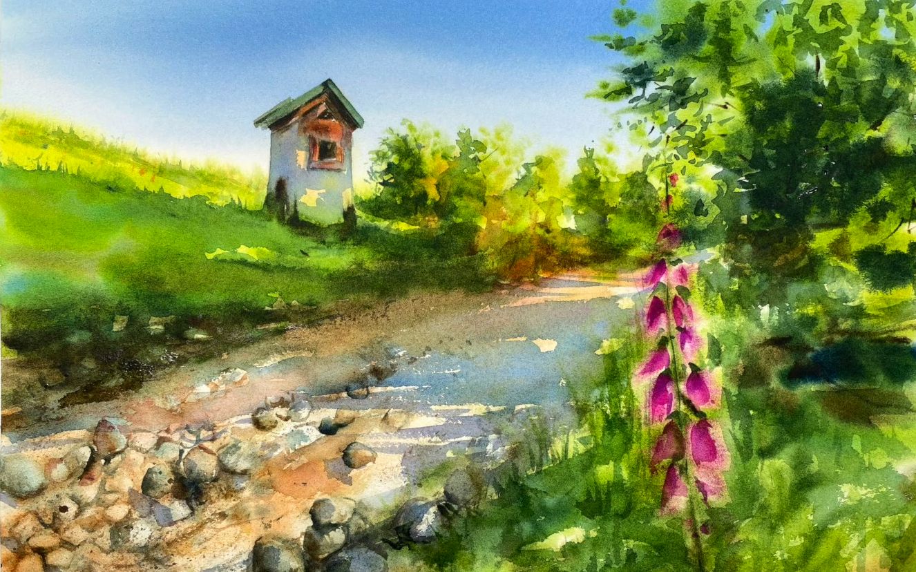 【水彩】波兰乡下的风景_哔哩哔哩_bilibili