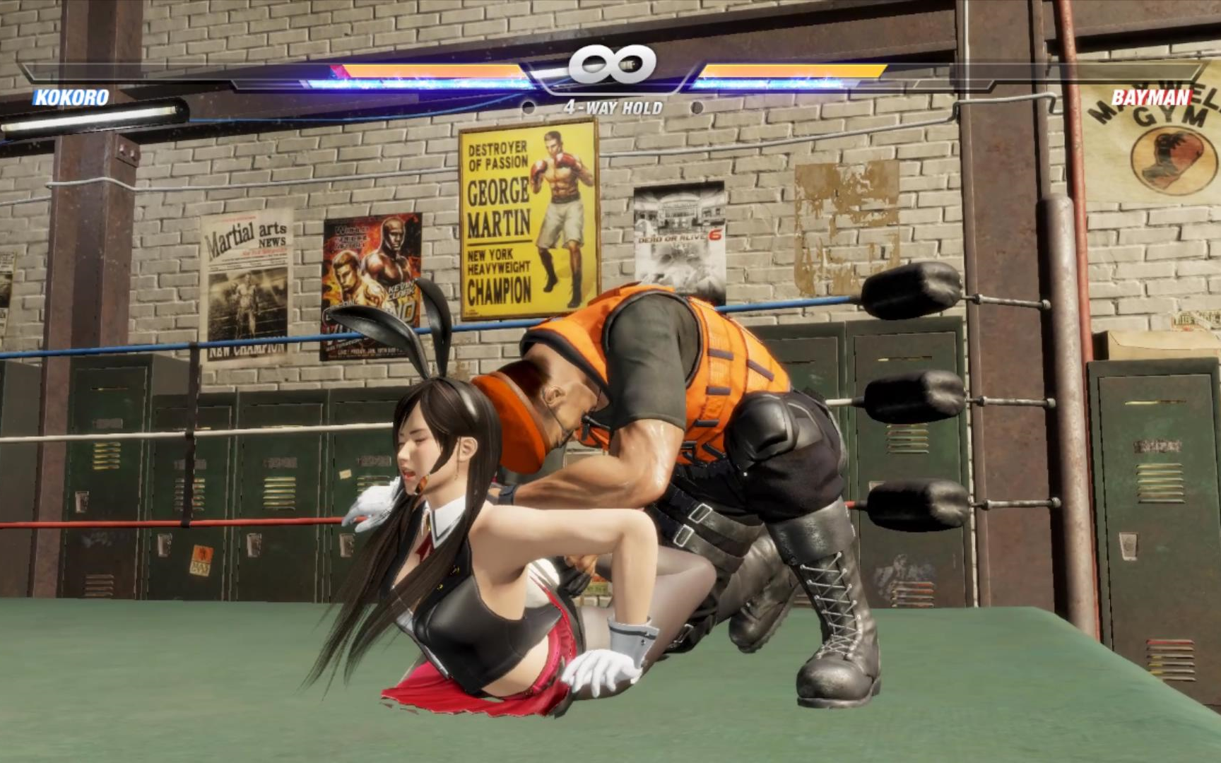 doa6心兔女郎环姐旗袍穗香魔女享受拜曼师傅按摩服务