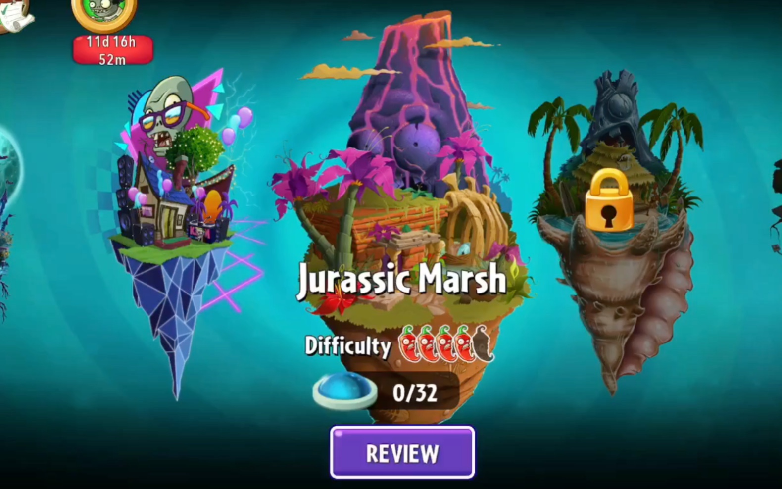 植物大战僵尸2国际版 pvz2 恐龙危机 Jurassic Marsh 全关卡 共32关哔哩哔哩bilibili