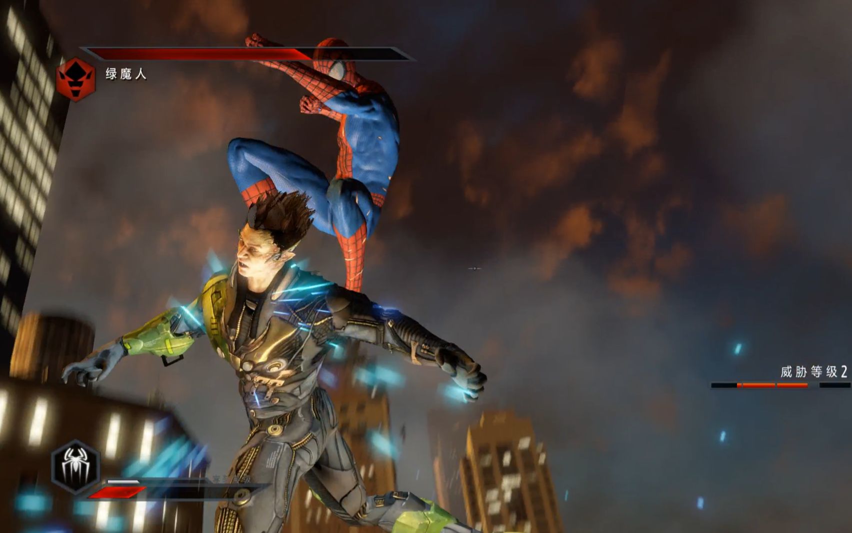 蜘蛛侠2:绿魔二代有点厉害,来一场空中对决吧