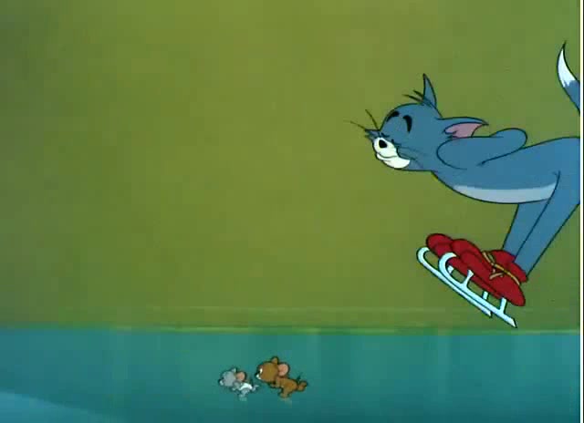 倒放版猫和老鼠【室内溜冰场会发生什么?