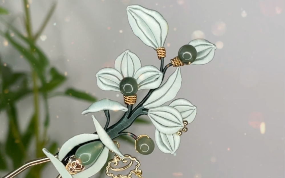 用非遗缠花的工艺再现古董银簪的纹样造型……_哔哩哔哩_bilibili