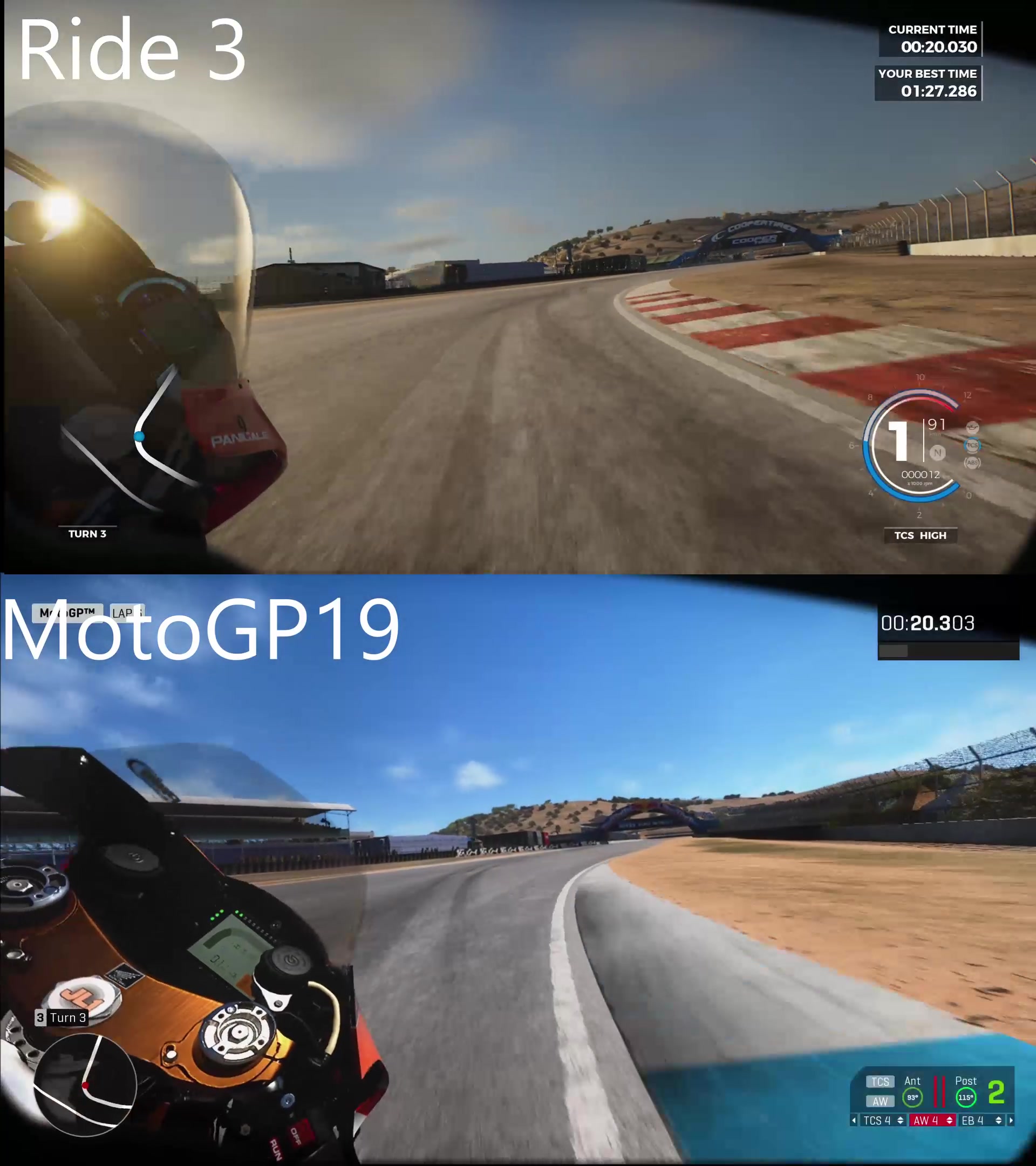 PS4最强摩托赛车游戏MotoGP19对比Ride3哔哩哔哩bilibili