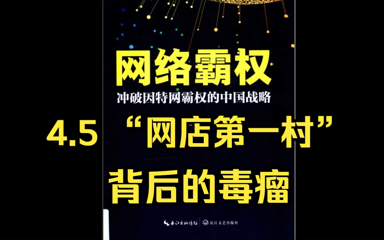 【有声书】张捷:《网络霸权》4.5 “网店第一村”背后的毒瘤哔哩哔哩bilibili