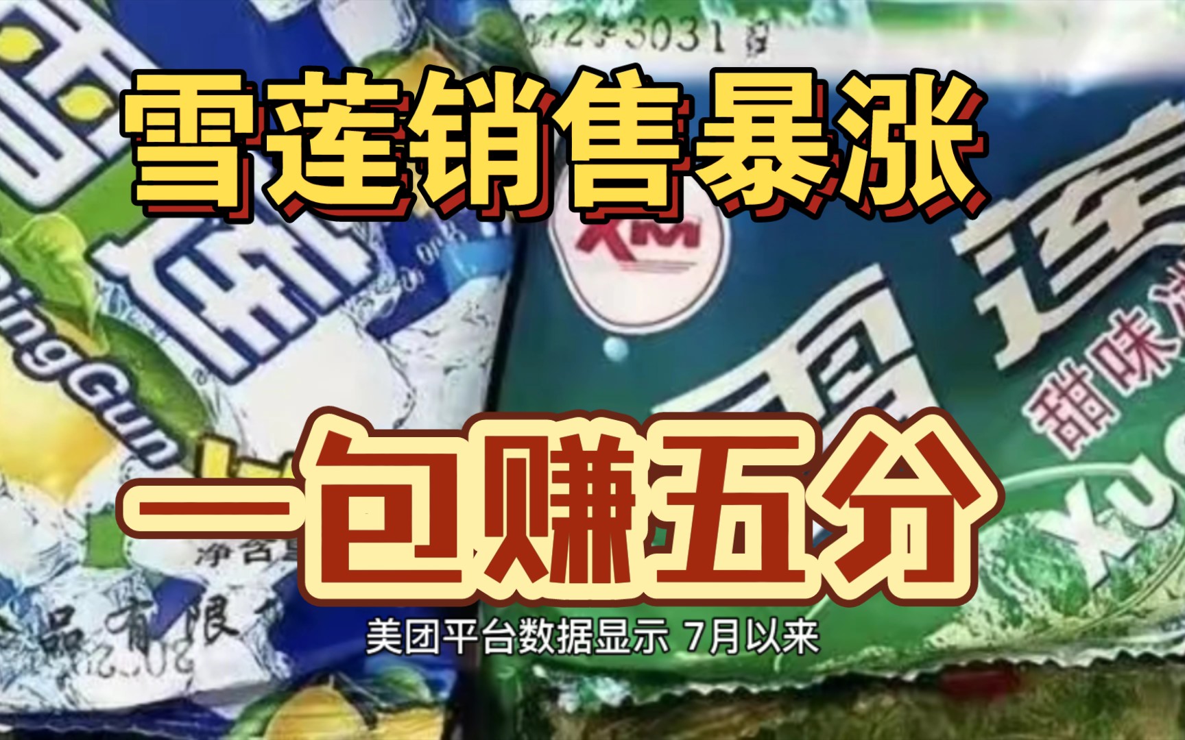 雪莲外卖平台销量暴涨199%:13年未涨价一包赚五分.网友:它活该火!哔哩哔哩bilibili