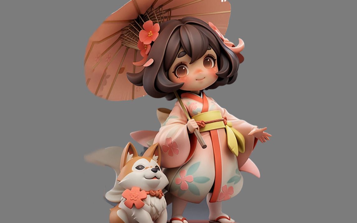 【zbrush雕刻】卡通q版小手办制作,从球开始到上色技巧讲解,没有美术