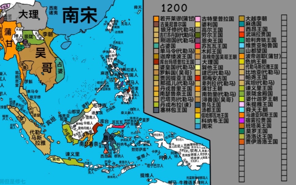 去年做的东南亚历史地图(300~1200)哔哩哔哩bilibili