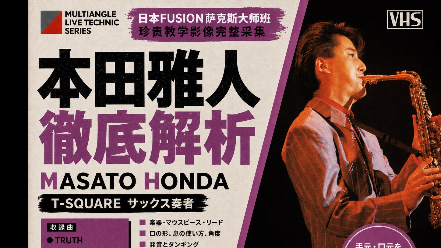 【VHS 采集 熟肉】本田雅人 彻底解析 萨克斯教程 T-SQUARE 正方形乐队