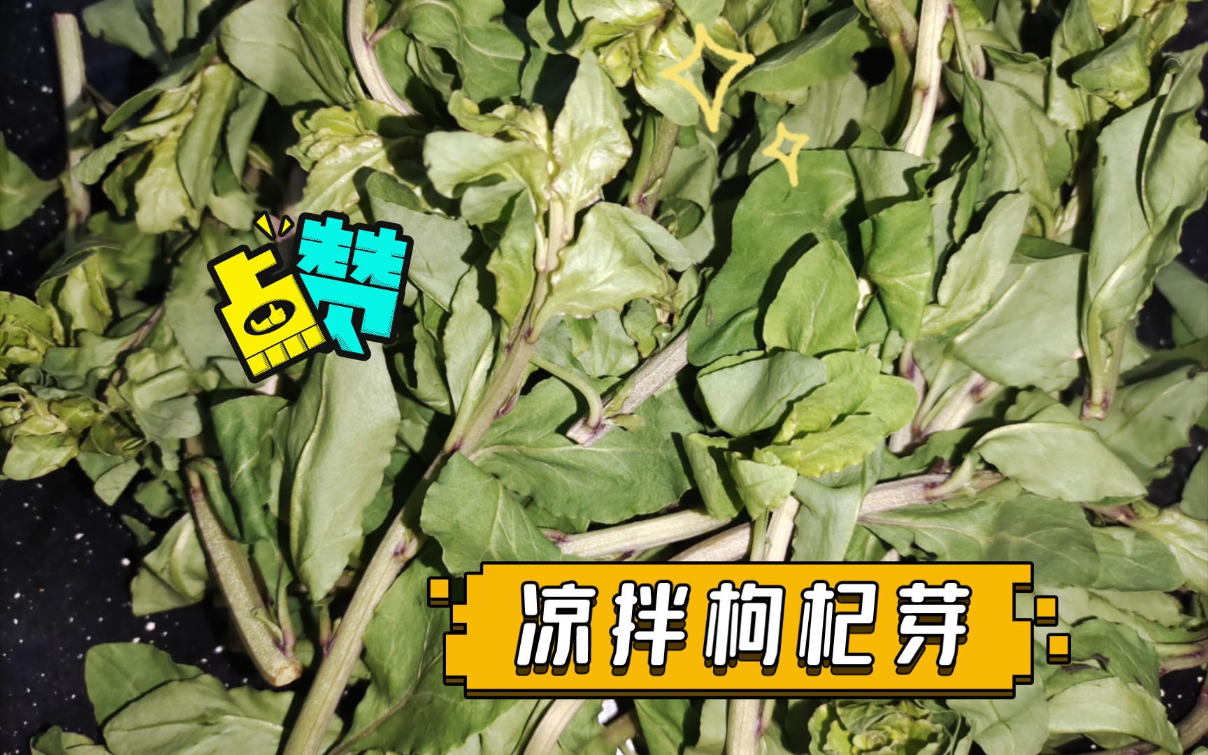 凉拌枸杞芽,又到了吃野菜的季节,半斤枸杞芽掐掉老的就只有这一点了哔哩哔哩bilibili