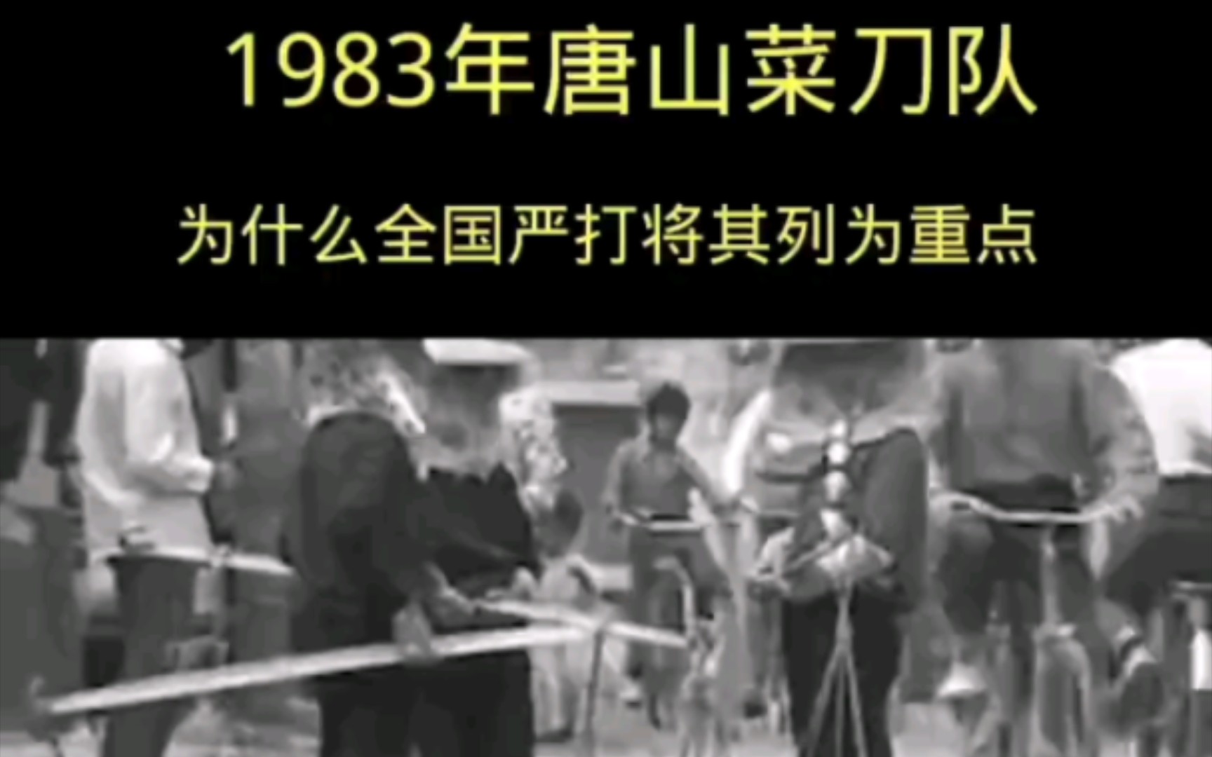 1983年,唐山菜刀队被列为严打重点.哔哩哔哩bilibili