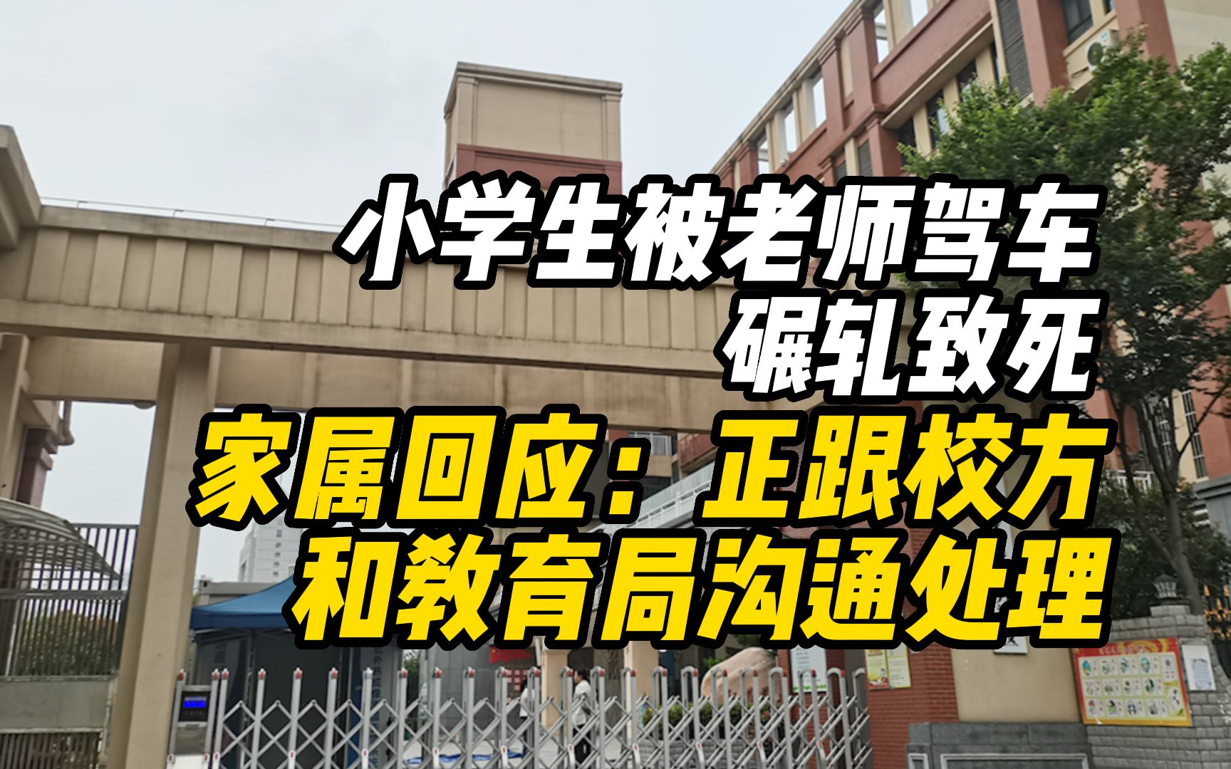 武汉一小学生校内被老师驾车碾轧致死,家属回应:正跟校方和教育局沟通处理哔哩哔哩bilibili