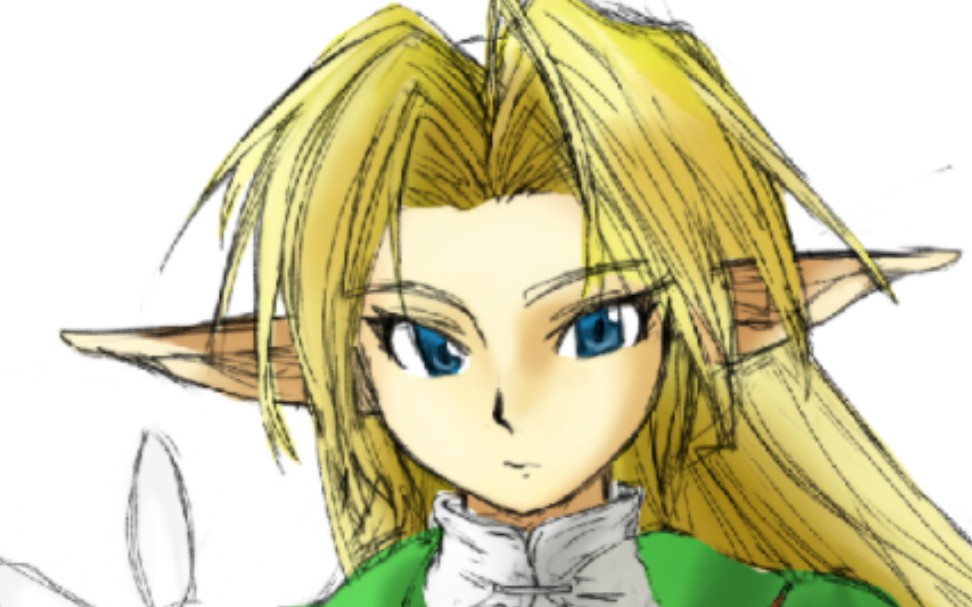 【绘画过程】自留性转林克(不是很耐心)