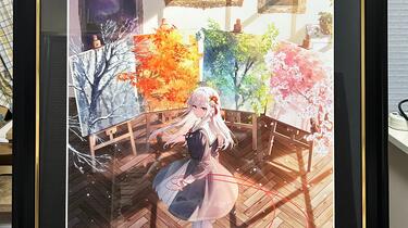 绘师百人展]遠坂あさぎ复制原画《四季廻り》开箱视频_哔哩哔哩_