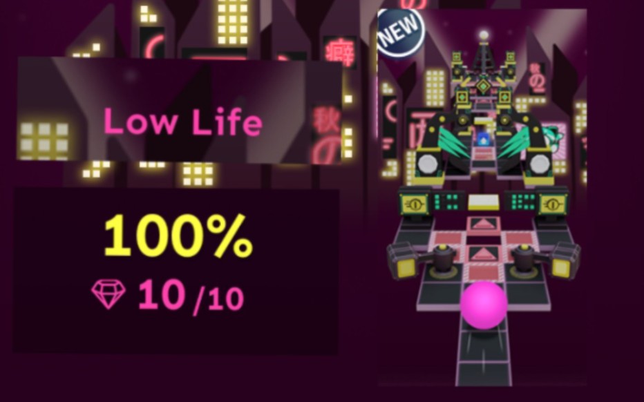 【Rolling Universe】饭制Low Life完美通关音游热门视频