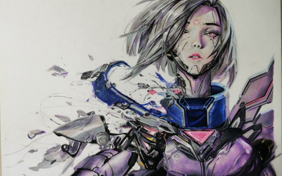 【彩铅】lol剑姬绘画过程