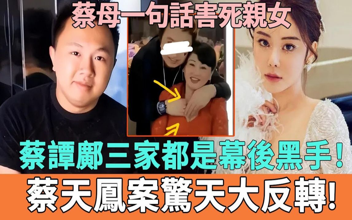 蔡天凤案迎来大反转!警方透露三点关键证据!幕后黑手竟是两任丈夫? !