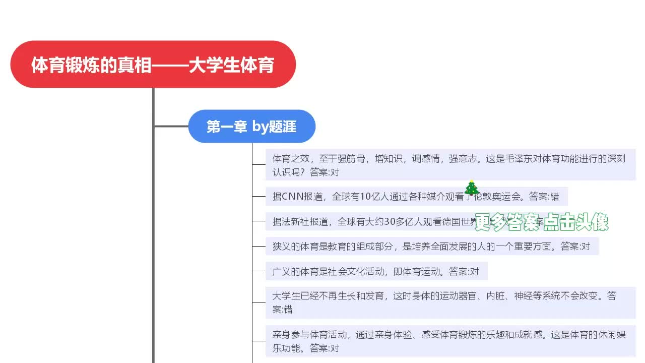 [图]体育锻炼的真相——大学生体育智慧树答案 知到网课答案