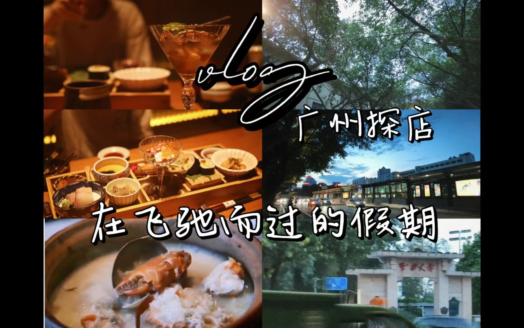 广州Vlog|「你其实喜欢的是那段快乐日子里的自己」|在飞驰而过的暑假中:美食、乒乓球与校园|岚山|海鸥岛哔哩哔哩bilibili