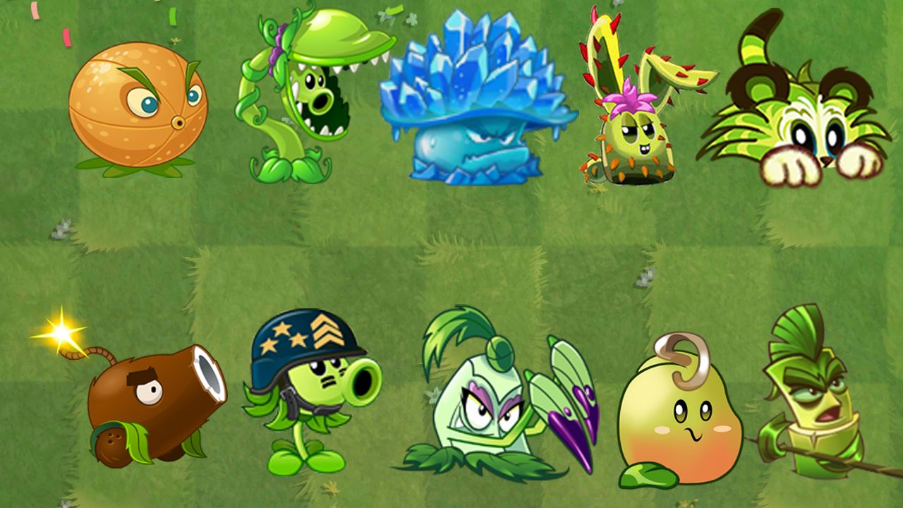 每10植物满级 对抗10级的僵尸队 - 谁将获胜? - pvz2 挑战