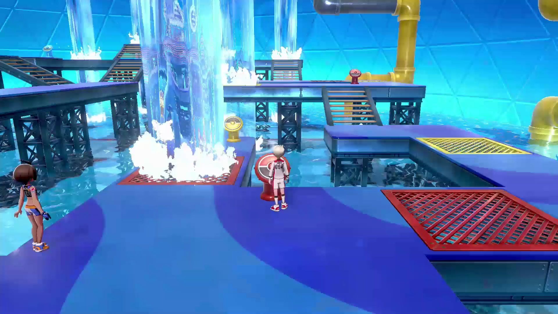 宝可梦剑盾【水道馆 水柱正确走位】!