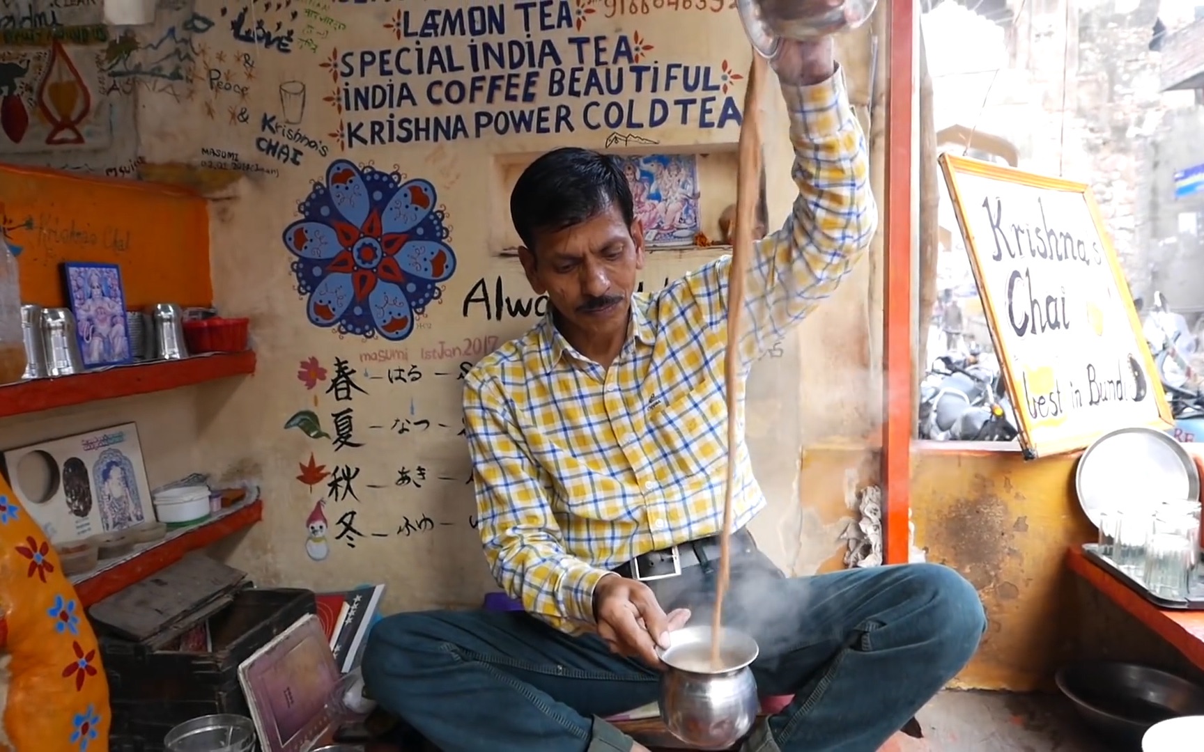 印度街头奶茶图片