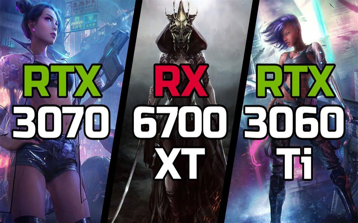 rtx 3060ti 4060ti 3070 8g vs rx 6700xt 12g 显卡对比(1440p分辨率