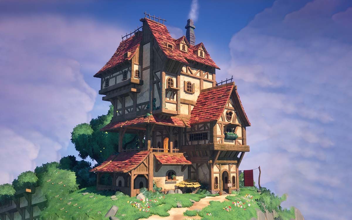 3dmax场景建模,山间小房屋布线制作教学,0基础小楼场景基础教程