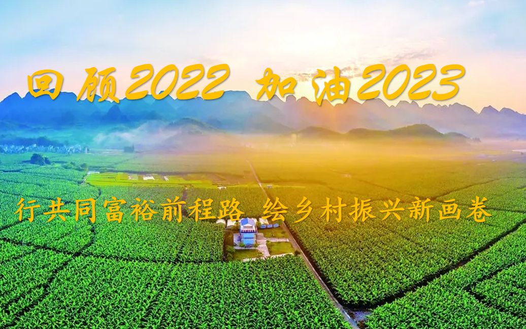 回顾2022 加油2023!行共同富裕前程路,绘乡村振兴新画卷